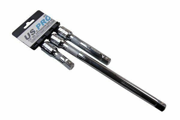 US PRO 3pc 1/2''dr Extension Bar Set 75, 125, 250mm Long 4141 - Tools 2U Direct SW