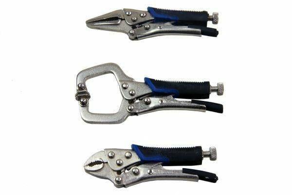 US PRO 3pc Grip Handles Mini locking Clamp & Pliers Set 2061 - Tools 2U Direct SW