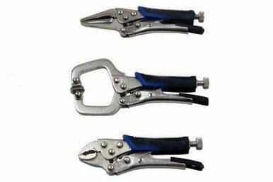 US PRO 3pc Grip Handles Mini locking Clamp & Pliers Set 2061 - Tools 2U Direct SW