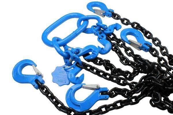 US PRO 4 Leg Chain Sling - 2 Meter 8MM G80 4.25 Tonne - Adjustable 9110 - Tools 2U Direct SW