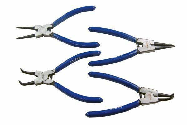 US PRO 4 Piece 6" 150mm Circlip, Snap Ring Pliers, Internal External 2059 - Tools 2U Direct SW