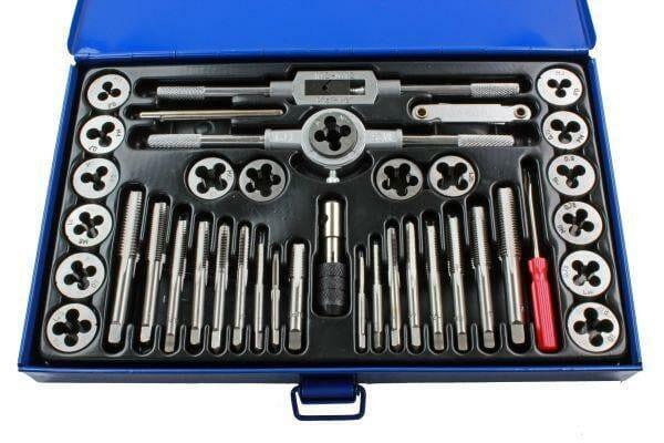 US PRO 40pc Metric Tap and Die Set Alloy Steel Pitch Gauge M3 - M12 2620 - Tools 2U Direct SW