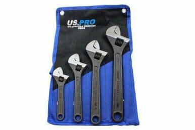 US PRO 4pc Adjustable Wrench / Shifting Spanner Set 6" 8" 10" 12" - 2204 - Tools 2U Direct SW