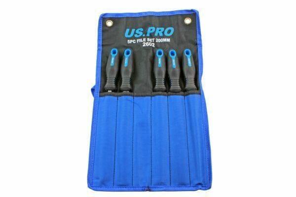 US PRO 5pc 200mm 8" File Set 2602 - Tools 2U Direct SW