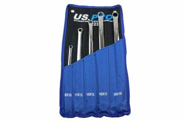 US PRO 5pc Aviation Double Ended Ring Extra Long Spanner Set 8 - 19mm 3223 - Tools 2U Direct SW