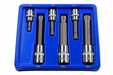 US PRO 6pc 3/8 & 1/2" dr Triple Square Spline Bit Socket Set 3228 - Tools 2U Direct SW