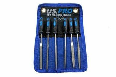 US PRO 6pc Diamond File Set 175mm 2639 - Tools 2U Direct SW