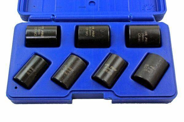 US PRO 7pc 1/2" DR Locking Wheel Twist Sockets 2075 - Tools 2U Direct SW