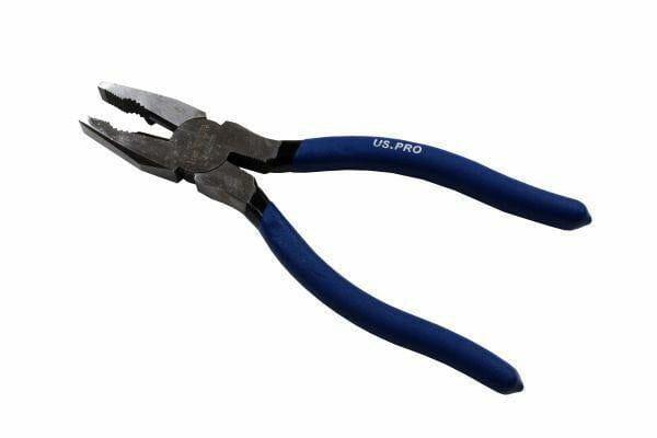 US PRO 8" 200mm 3pc Plier Set, Side Cutter, Long Nose, Combination Pliers 2070 - Tools 2U Direct SW