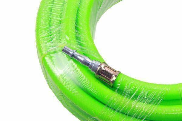 US PRO 8mm X 10 Meters HI Vis Green Hybrid Quick Release Air Hose 8174 - Tools 2U Direct SW