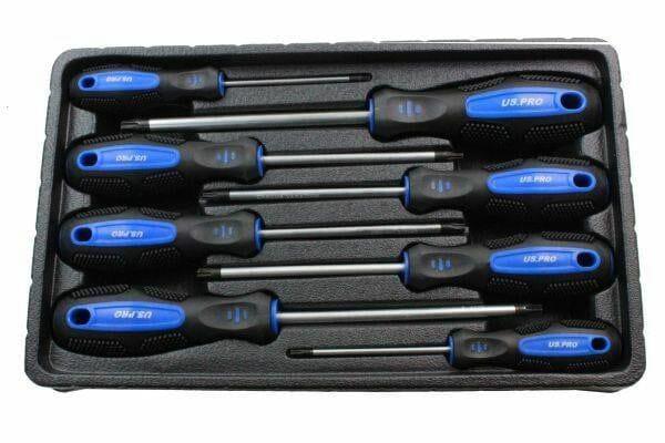 US PRO 8pc Tamper Proof Torx Screwdriver Set 1608 - Tools 2U Direct SW