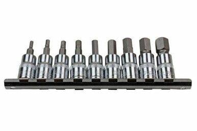 US PRO 9pc 3/8" dr SAE / Imperial Hex, Allen Bit Sockets Socket Rail 3385 - Tools 2U Direct SW