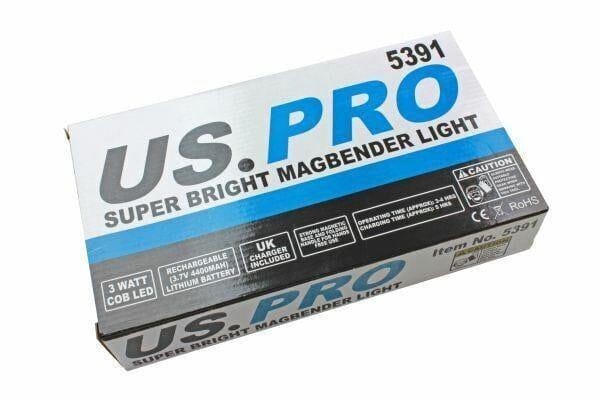 US PRO Blue & Black Super Bright Magbender Light - Inspection Light - LED Torch 5391 - Tools 2U Direct SW