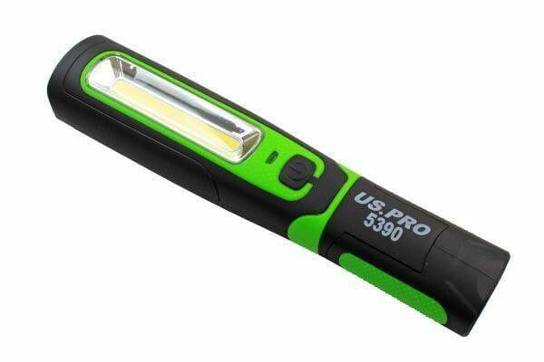 US PRO Cob Inspection Light & LED Torch Super Bright Rechargeable Magbender Body 5390 - Tools 2U Direct SW