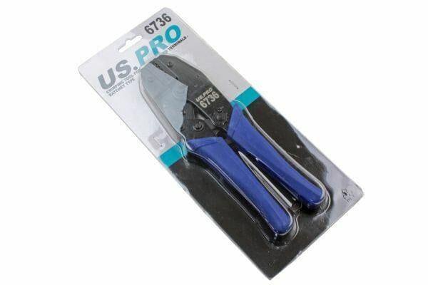 US PRO Crimping Tool For Non Insulated Terminals - Ratchet Type 6736 - Tools 2U Direct SW