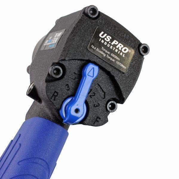 US PRO Industrial 1/2” Drive Mini Air Impact Gun 680 Nm or 1070 Nm NBT 8607 - Tools 2U Direct SW