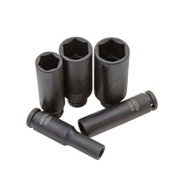 US PRO INDUSTRIAL 14pc 1/4" DR 6pt Deep Impact Sockets 4-15mm On Storage Rail 3479 - Tools 2U Direct SW