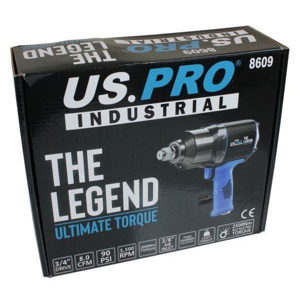 US PRO Industrial 3/4” Drive Air Impact Wrench Gun 2000 Nm or 2500 Nm NBT 8609 - Tools 2U Direct SW