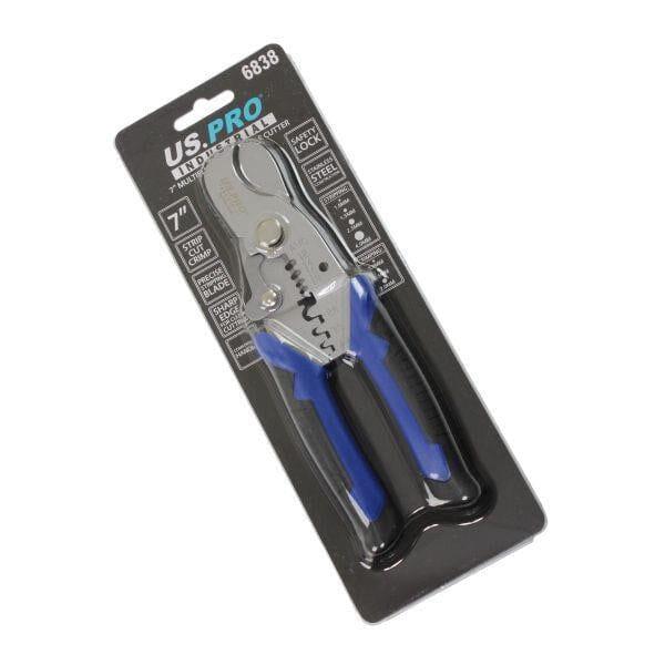 US PRO INDUSTRIAL 7" Multifunctional Strip, Cut & Crimp Cable Cutter 1 - 4mm 6838 - Tools 2U Direct SW