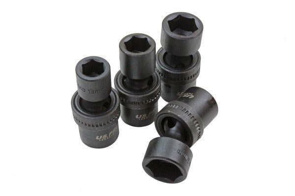 US PRO INDUSTRIAL 7 Piece 1/2" DR 6 Point Swivel Impact Shallow Sockets 13 - 21mm 3429 - Tools 2U Direct SW