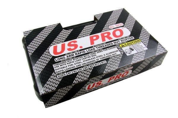 US PRO LONG ARM RAPID LOAD THREADED NUT RIVETER M3-12 B5433 - Tools 2U Direct SW