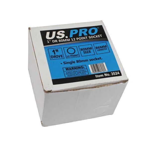 US PRO Tools 1" Dr 12pt 80mm Socket Truck, Trailer, Lorry Hub Nut etc 3524 - Tools 2U Direct SW