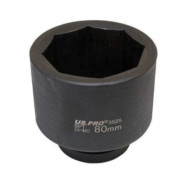 US PRO Tools 1" dr 80mm Impact Hub Nut Socket 8 Point 100mm Long Scania HGV 3525 - Tools 2U Direct SW