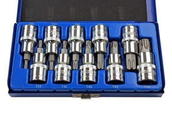 US PRO Tools 10PC 1/2” Dr Torx Bit Socket Set T20 - T70 3413 - Tools 2U Direct SW