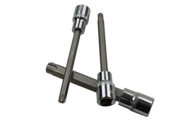 US PRO Tools 1/2" Dr 9 Piece 140mm Long Torx Star Bit Sockets Set T27 - T70 Inc T47 3304 - Tools 2U Direct SW