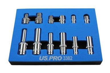 US PRO Tools 12pc 1/4 3/8 1/2 dr 10mm & 13mm 6pt Shallow & Deep Sockets 3382 - Tools 2U Direct SW