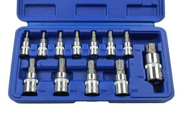 US PRO Tools 12pc 5 Sided Tamper Torx Plus Bit Socket Set T8 - T60 2264 - Tools 2U Direct SW