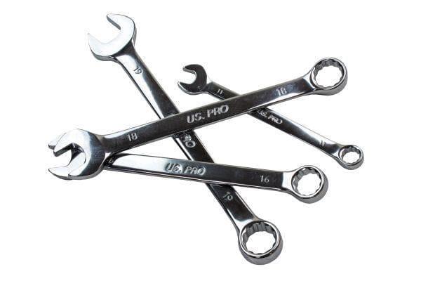 US PRO Tools 12pc Combination Spanner Set Metric 8 - 19mm 3234 - Tools 2U Direct SW