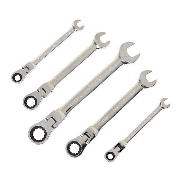 US PRO Tools 12pc Metric Flexible Gear Ratchet Combi Wrench Set 8 - 19mm 3918 - Tools 2U Direct SW