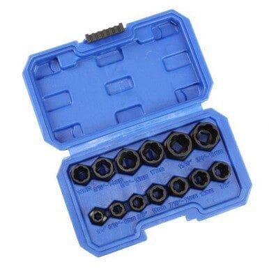 US PRO Tools 13pc 3/8" DR Impact Stud Socket Damaged Bolt Nut Remover Extractor Set 5893 - Tools 2U Direct SW