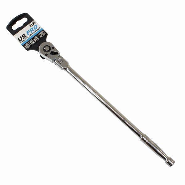 US PRO Tools 1/4" drive 305mm Flexi Flexible Head Ratchet For Sockets 72 Teeth 4199 - Tools 2U Direct SW