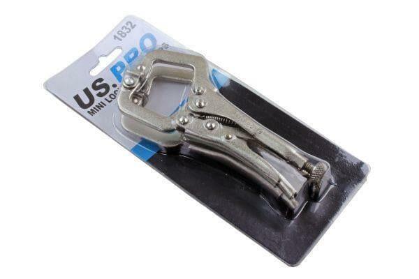 US PRO Tools 2 Piece Mini Locking C Clamp Set - C-Clamps 1832 - Tools 2U Direct SW