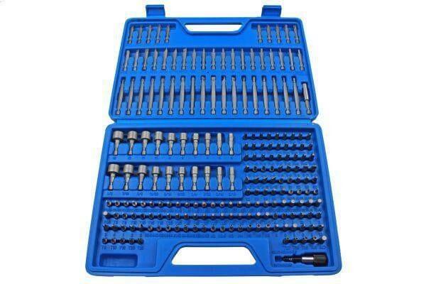 Bit Set Blue Case US PRO Tools 208pc Master Bit Set For Screwdriver, Drill 1/4