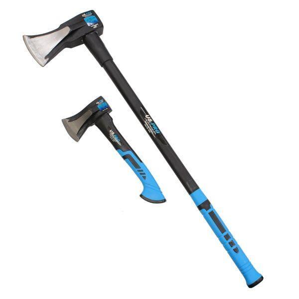 US PRO Tools 2PC Splitting Axes With Fibreglass Handle Log Splitting Maul 1KG & 3.7KG 4539 - Tools 2U Direct SW