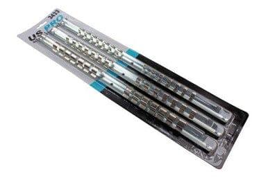 US PRO Tools 3 Piece Socket Storage Rails 1/4, 3/8 & 1/2 Inch - 42 Clips 3433 - Tools 2U Direct SW