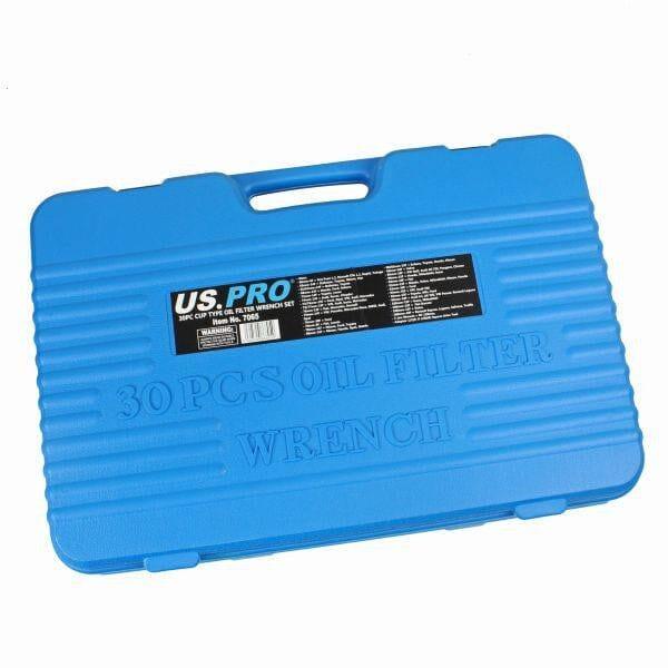 US PRO Tools 30pc Cup Type Oil Filter Wrench Remover Removal Set 65 -108mm 7065 - Tools 2U Direct SW