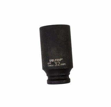 US PRO Tools 32mm 1/2" DR 6PT Deep Impact Socket 78mm Long 3860 - Tools 2U Direct SW