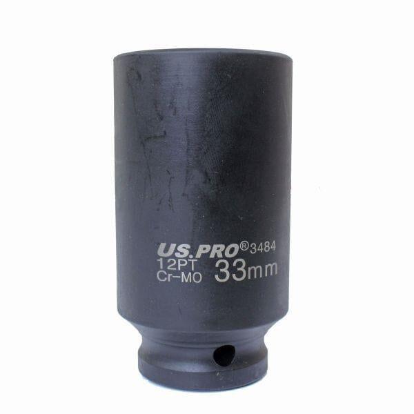 US PRO Tools 38mm 1/2" Dr 6 Point Deep Hub Nut Socket, Gearbox Etc NEW 3490