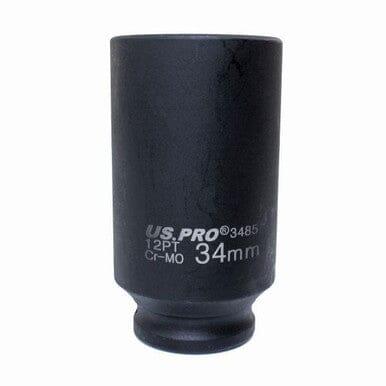 US PRO Tools 34mm 1/2" dr 12 Point Deep Hub Nut Socket, Gearbox etc 3485 - Tools 2U Direct SW