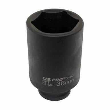 US PRO Tools 34mm 1/2" dr 6 Point Deep Hub Nut Socket, Gearbox etc 3489 - Tools 2U Direct SW