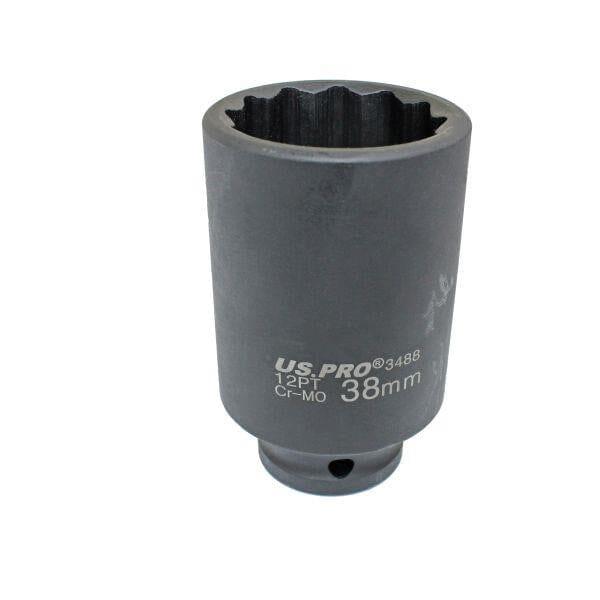 US PRO Tools 38mm 1/2" Drive Axle Hub Nut Socket 12 Point Deep Impact Socket 3488 - Tools 2U Direct SW