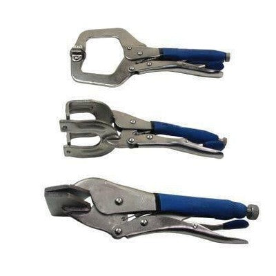 US PRO Tools 3pc Locking Mole Vice Grip Weld Clamp Set With Grip Handles 2073 - Tools 2U Direct SW