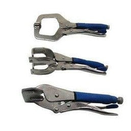 US PRO Tools 3pc Locking Mole Vice Grip Weld Clamp Set With Grip Handles 2073 - Tools 2U Direct SW