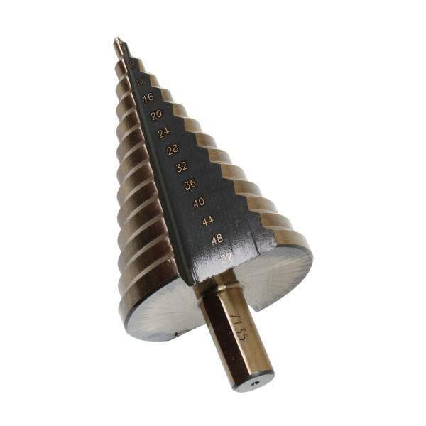 US PRO Tools 4 - 52mm HSS-G+ Step Drill Spiral Step Cone 1/4" Hex Shank 7135 - Tools 2U Direct SW