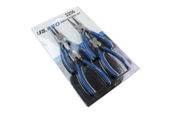 US PRO Tools 4 Piece 7" Circlip Pliers Set - Internal External Bent & Straight 2256 - Tools 2U Direct SW