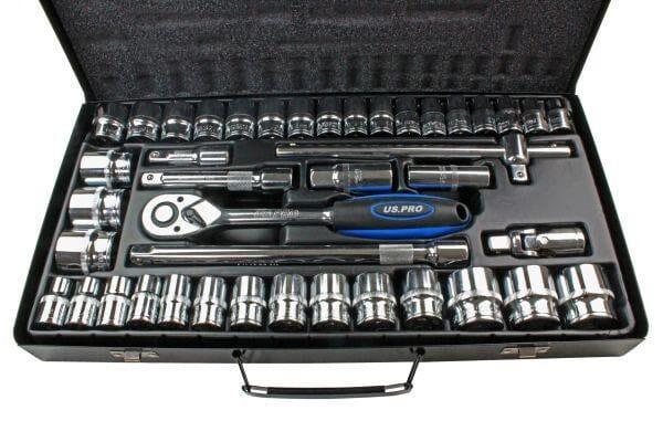 US PRO Tools 42 Piece 1/2" Dr Socket Set Metric / AF 3265 - Tools 2U Direct SW